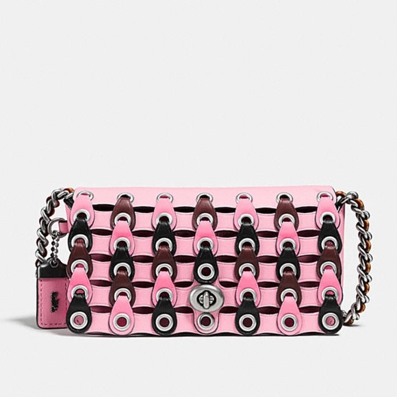 🎉 HP  🎉 🆕 Coach CLB LNK DInkier Bag Petal Pink - Picture 2 of 10